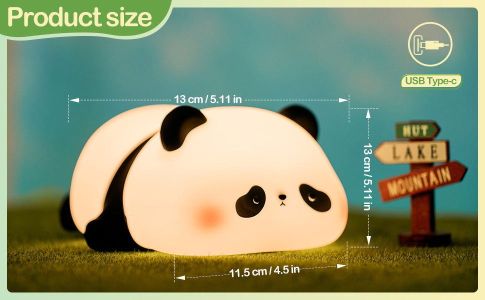 Cute Silicon Led Night Light Panda | Touch Control
