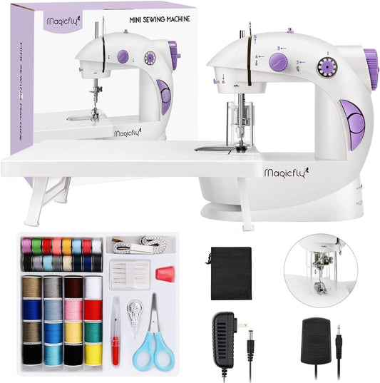 Magicfly Mini Dual Speed Portable Sewing Machine with Foot Pedal