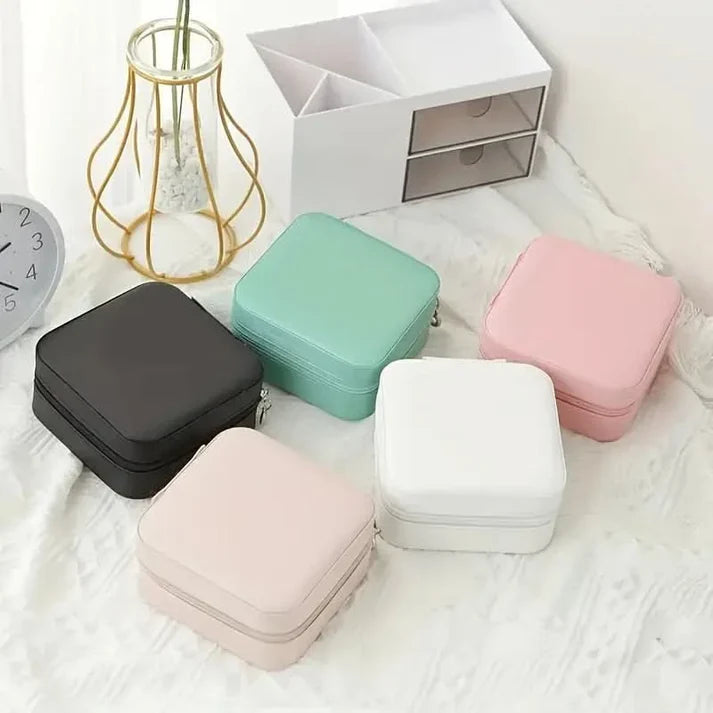 Portable Leather Jewelry Box