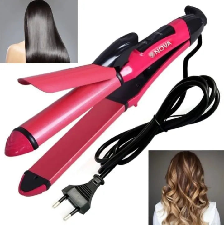 Nova 2-in-1 Hair Straightener & Curler | Ceramic Plates for Smooth Straightening & Curls