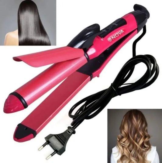 Nova 2-in-1 Hair Straightener & Curler | Ceramic Plates for Smooth Straightening & Curls