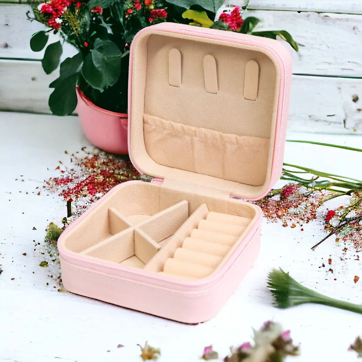 Portable Leather Jewelry Box
