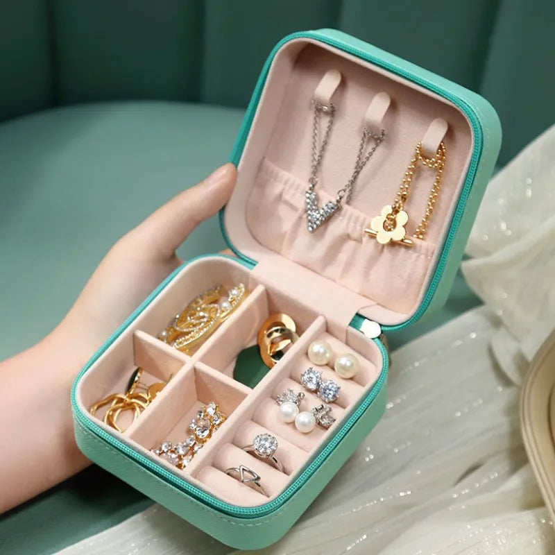 Portable Leather Jewelry Box